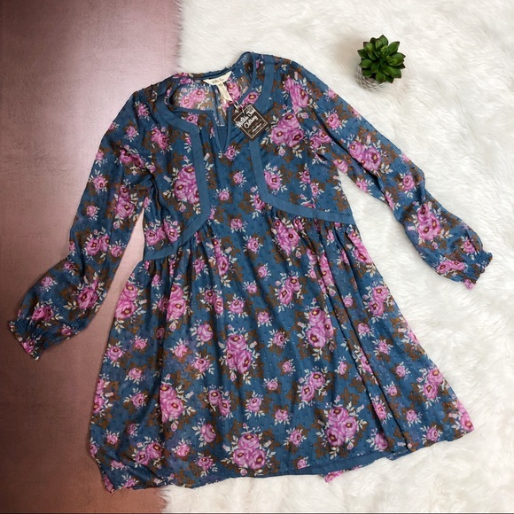 matilda jane blue floral dress